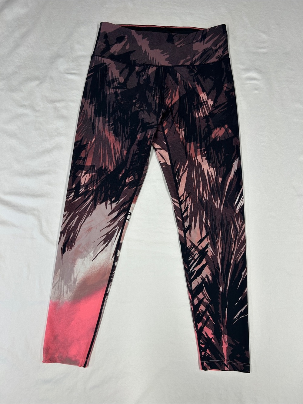 Calvin Klein Performance Pink Black Abstract Print Kids Leggings